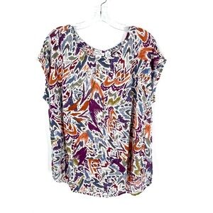 Nicole Miller Women’s 100% Linen Pullover Top Size XL